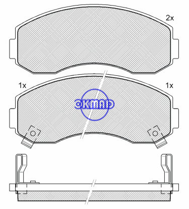 KIA K2500, KIA K2700 브레이크 패드 FMSI: D1513-8722, OEM: RB-9133-11261, WVA23784/5/6, F1513